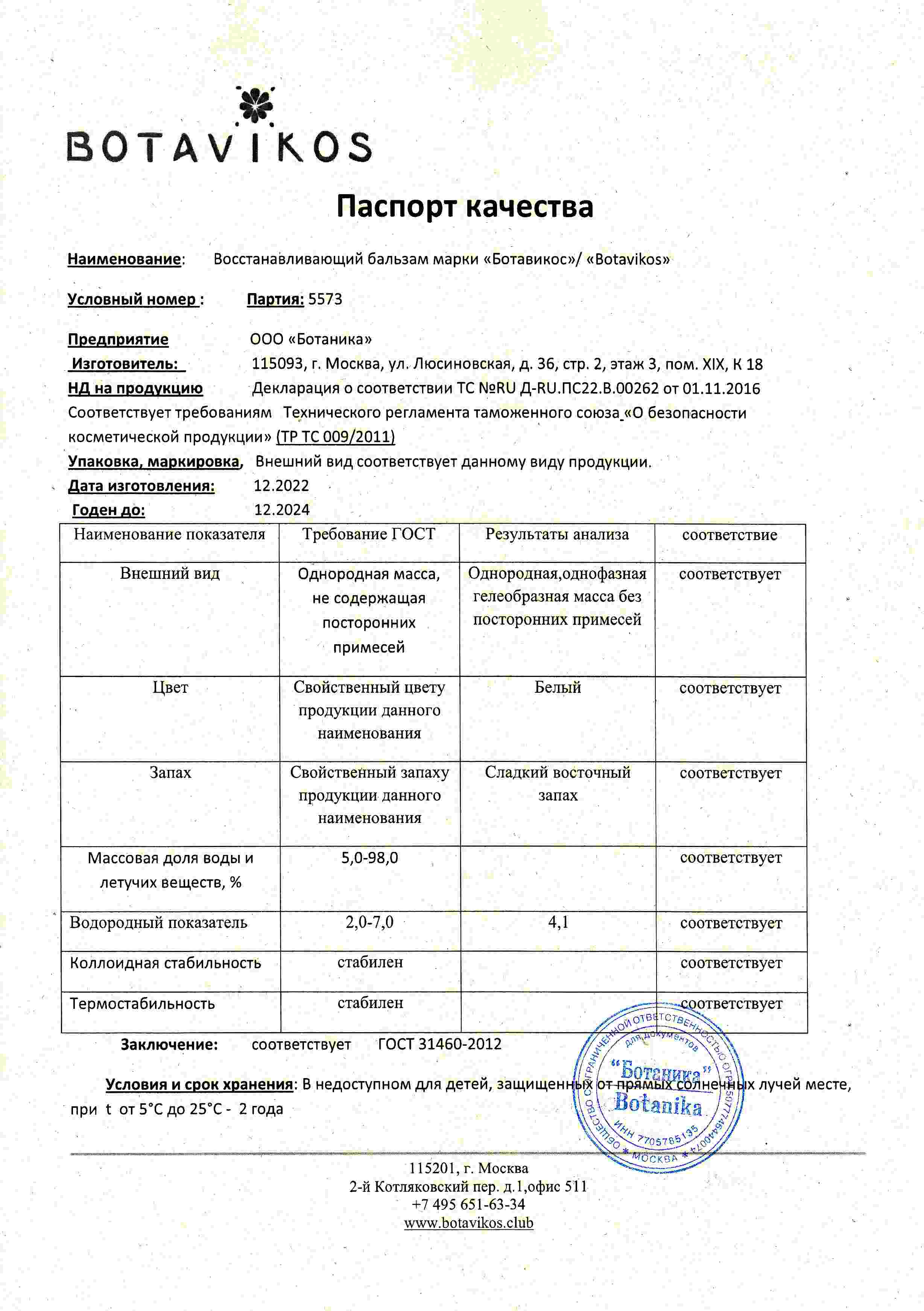Паспорт №122022
